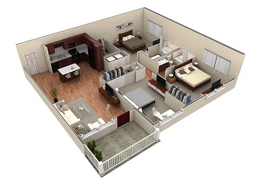 Floor plan 3 BR Premier Overlook