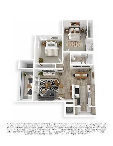 Floor plan 2x1.5 Premium
