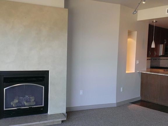 Fireplace and Kitchen