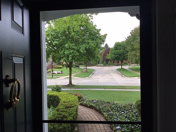 Looking out front door...
