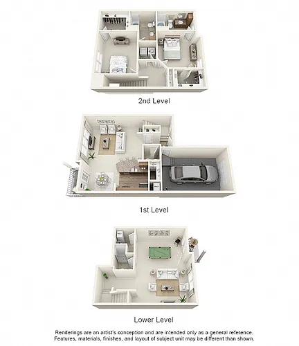 Floor plan The Tuckerman Townhome with Garage & Basement