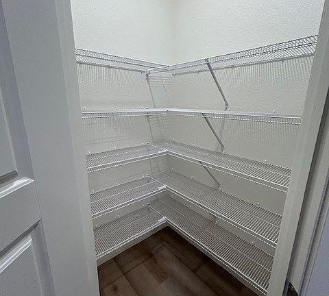 Large, corner pantry