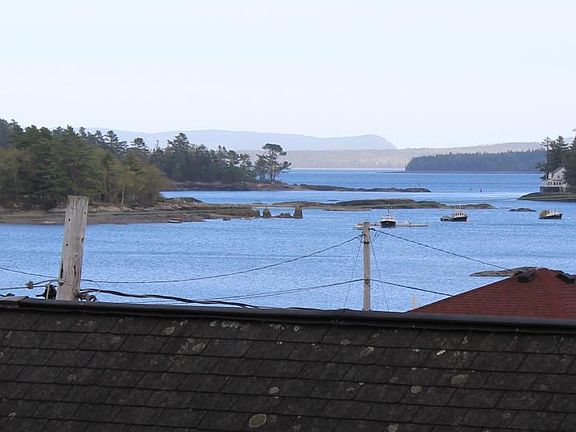 Peek-a-boo view of Blue Hill Harbor