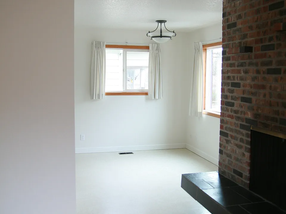 View from living room to dining room