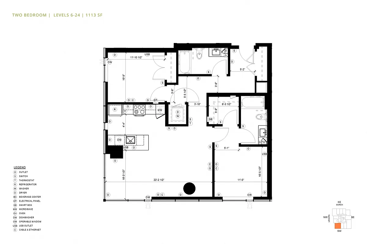 Floor plan 2 Bedroom C2