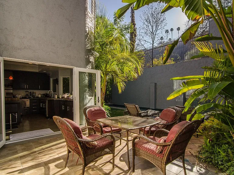 Backyard sitting area