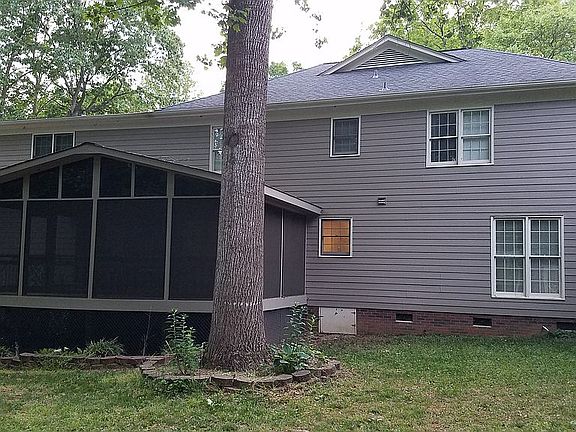 Rear view, screened porch