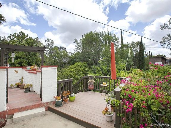 Patio with canyon view