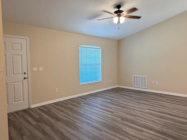 Living room and front door.
