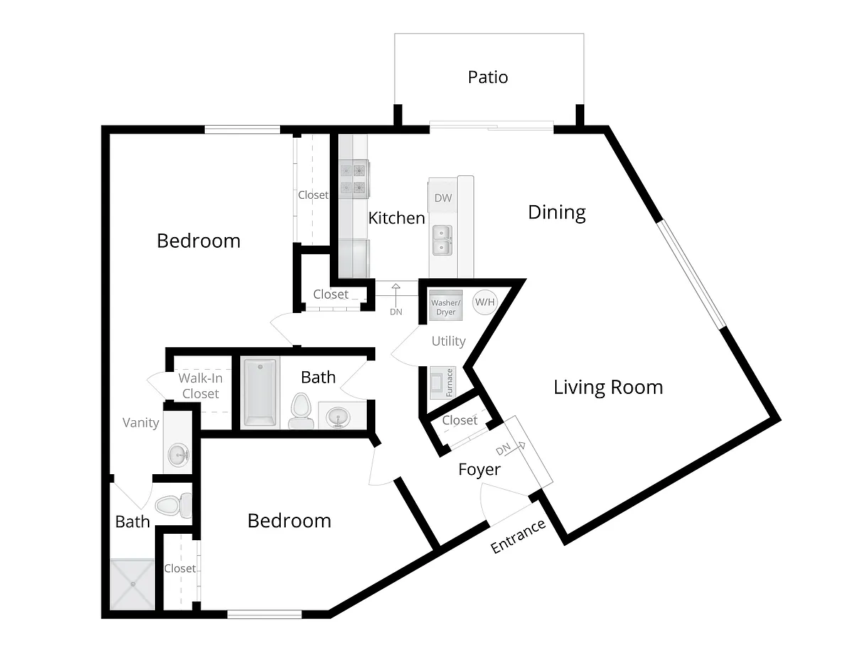 Floor plan 2 Bedroom