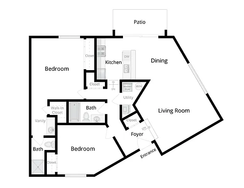Floor plan 2 Bedroom