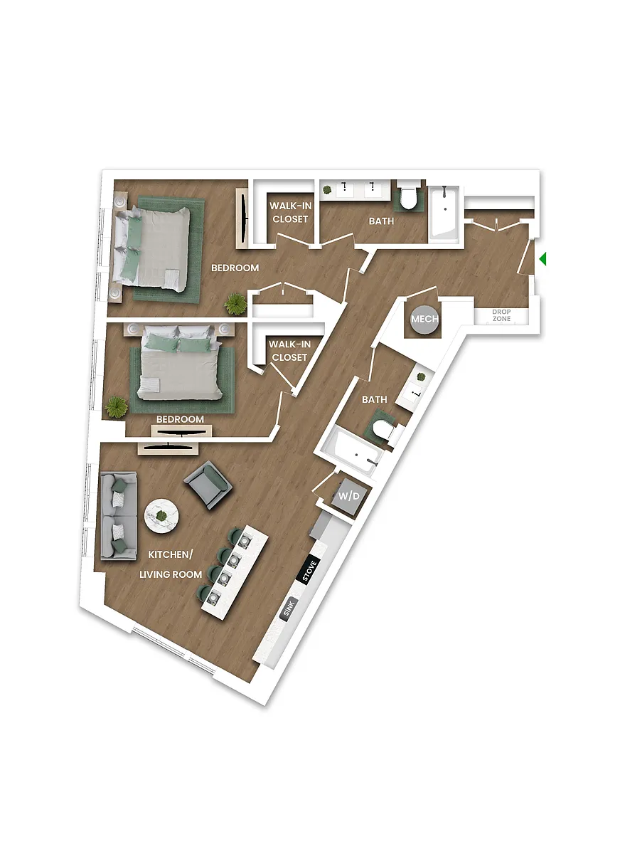 Floor plan B6BW WDU 100%