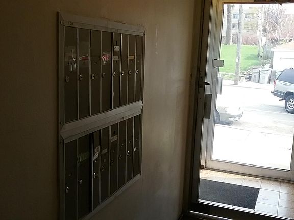 Mailboxes and front entry
