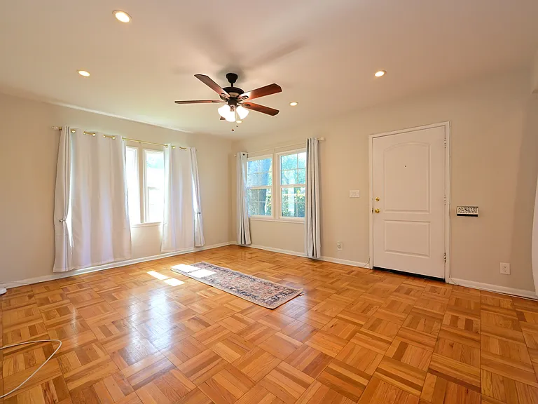 fully upgraded and bright w/ parquet hardwood flooring + mini split hvac + in-unit laundry