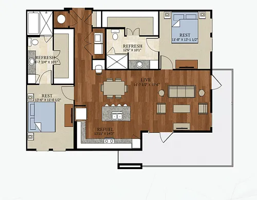 Floor plan B3 Alt1