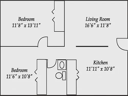 Floor plan 2 Bedroom