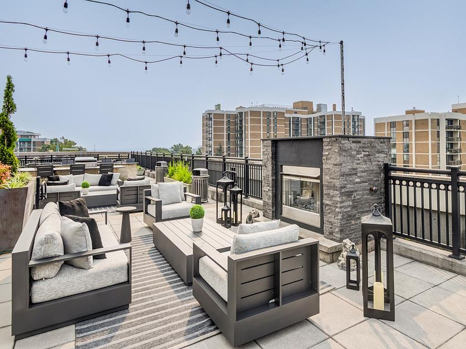 Rooftop Lounge with Fireplace