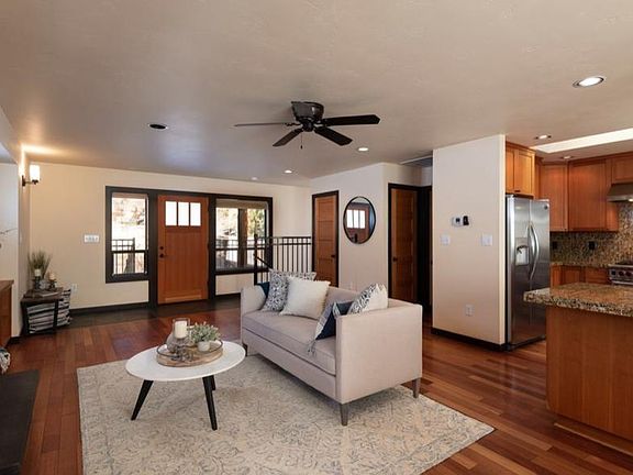 Open living space and kitchen are perfect for entertaining.