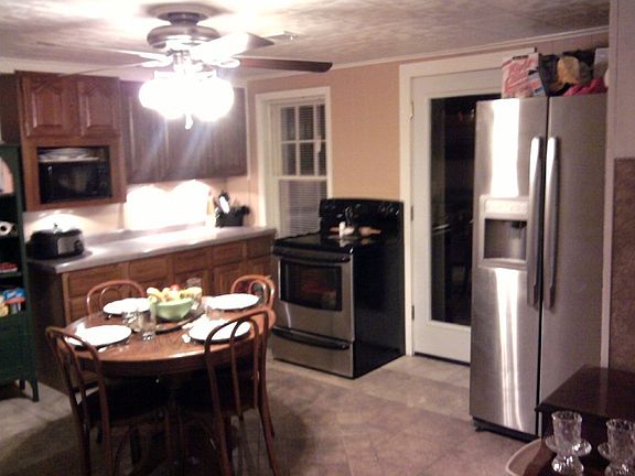 Eat in kitchen with all stainless appliances