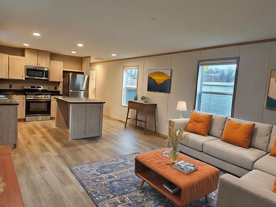 living rm staged
