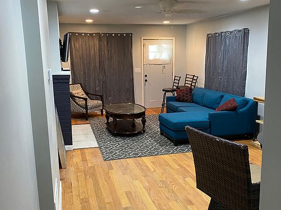 Living room area with dining area