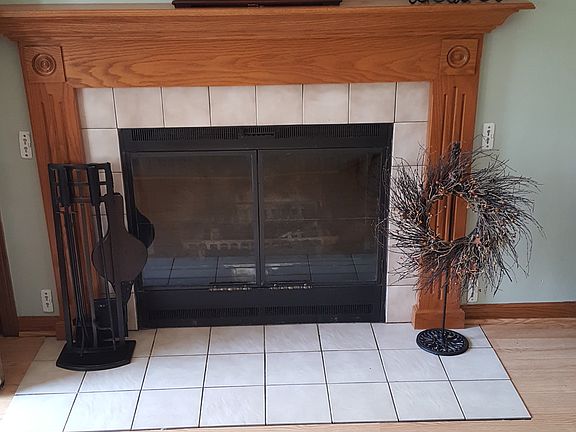 wood burning fireplace