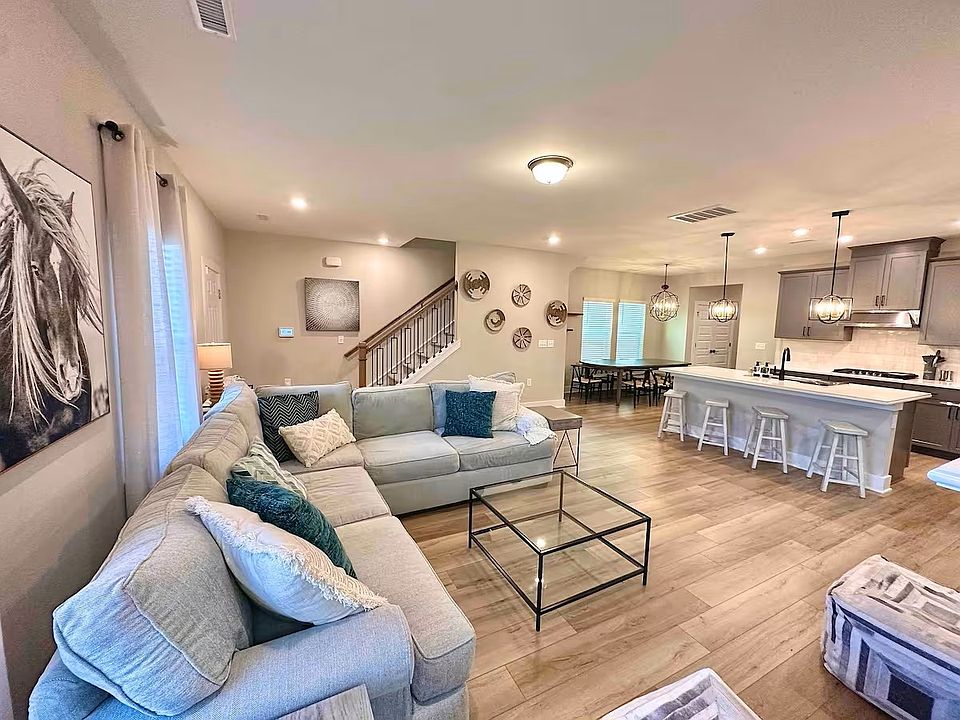 Open living room on main floor for the family to gather