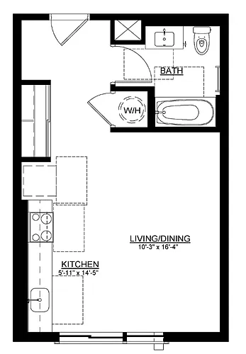Floor plan Studio Type A