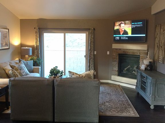 Living Room, Patio Door, Fireplace view from DR area