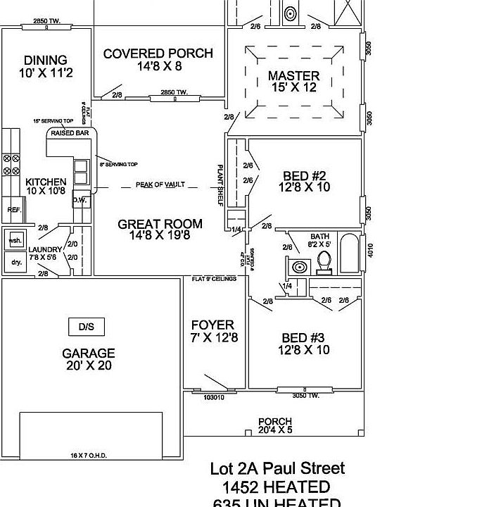 2nd image of 509 Paul St. I-Lot 2A Busbee Plan