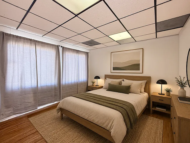 Virtually Staged. Bedroom 1.