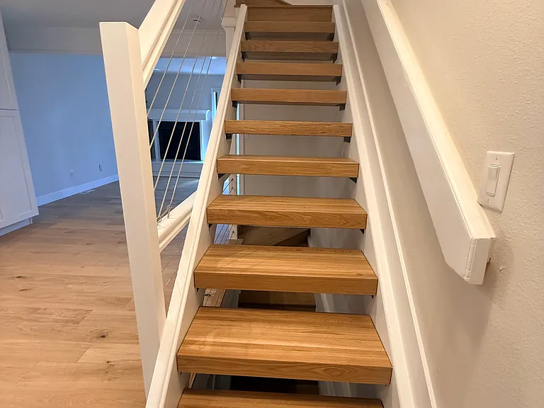All wood here - no carpeting
