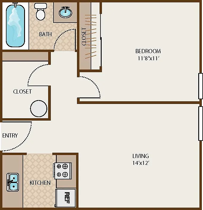 Floor plan 1X1