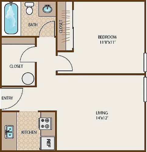 Floor plan 1X1
