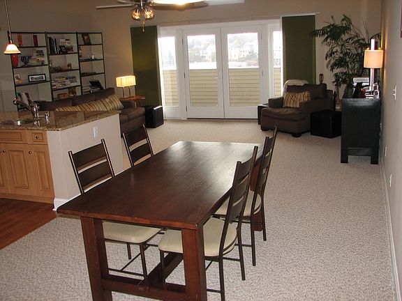 View of large dining and living area