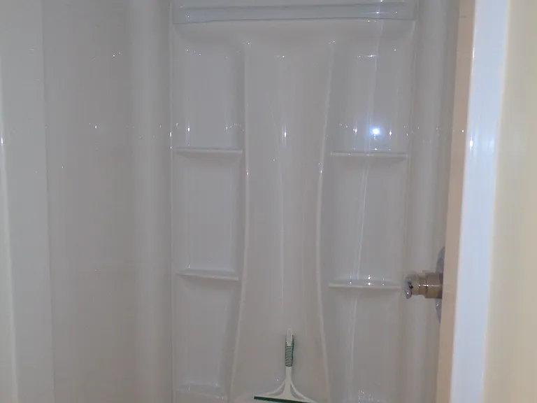 new shower in basement bathroom
