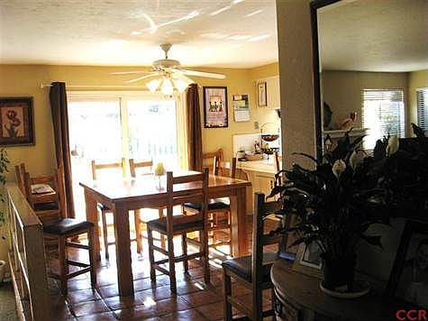 Dining area view upon entry.