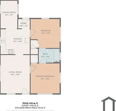 2 bed, 839 sqft, $1,400 — Photo 1