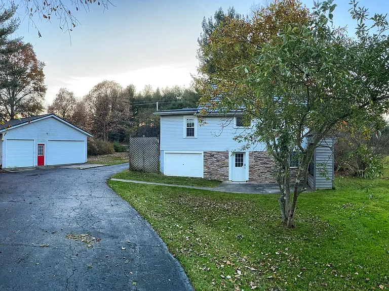 Back Yard and 3 Car Garage