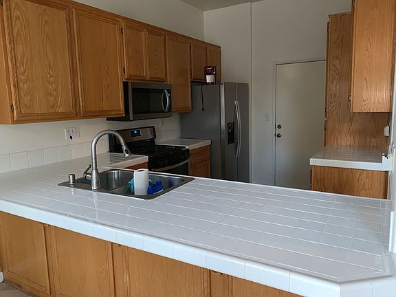 Kitchen with stainless steel appliances