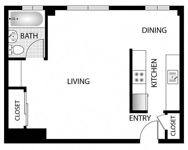 Floor plan Studio B