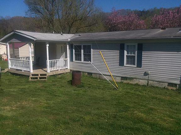 Rear view of the house with the covered deck.