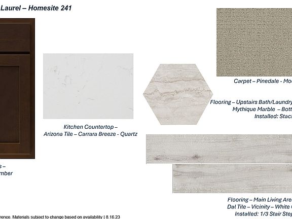 Images are for general reference. Materials subject to change based on availability