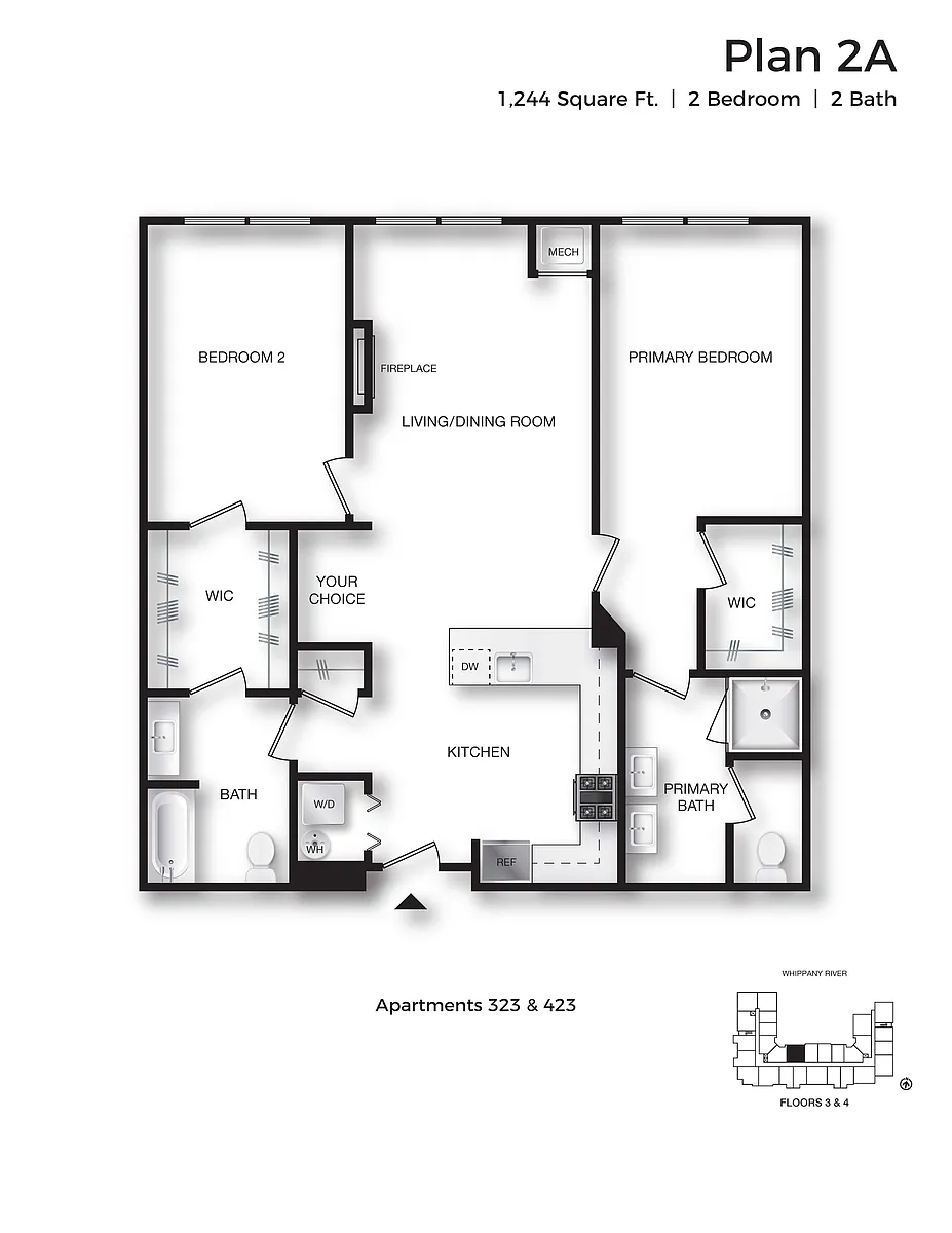 Floor plan 34 - 2B2B