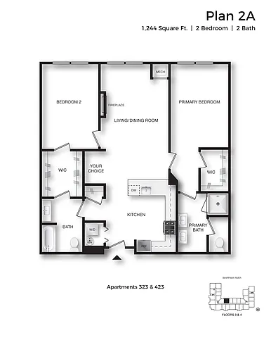 Floor plan 34 - 2B2B