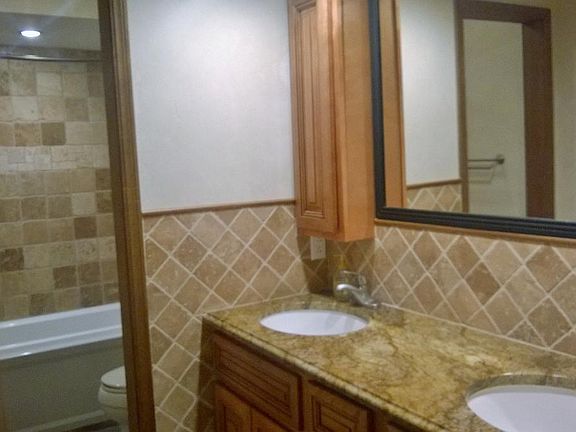 Double sink bathroom/granite top