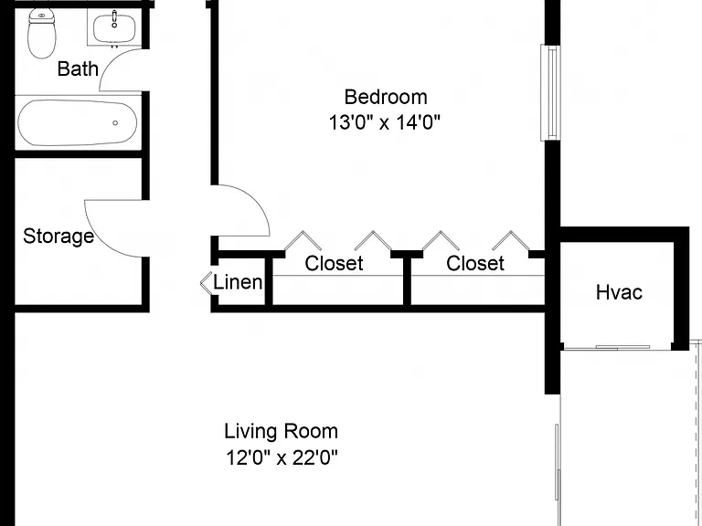 Two bedroom floor plan Two bedroom floor plan