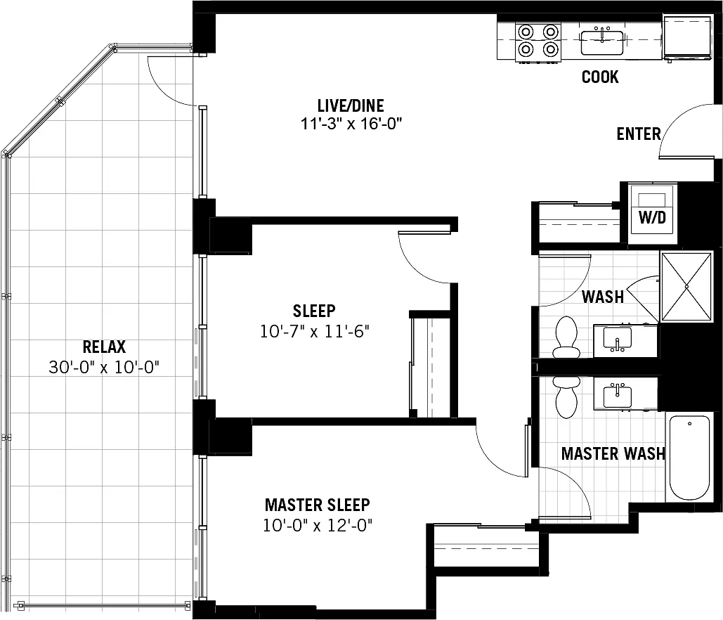 Floor plan Greenspace Two Bed 13