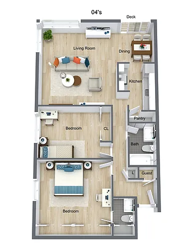 Floor plan 2 Bedroom