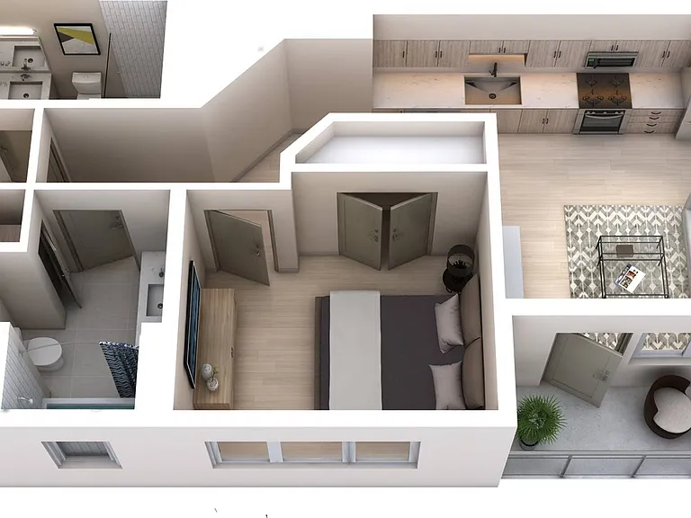 Two Bedroom Two Bath (1,030) Two Bedroom Two Bath (1,030)